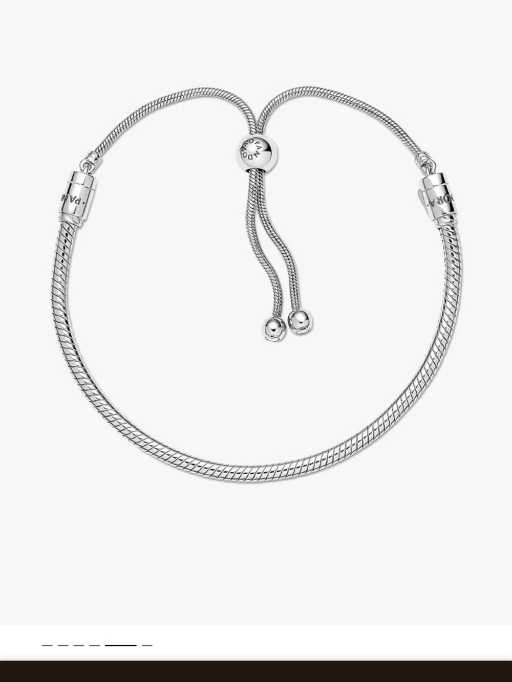 Pandora Moments Snake Chain Slider Bracelet – NWOT with box